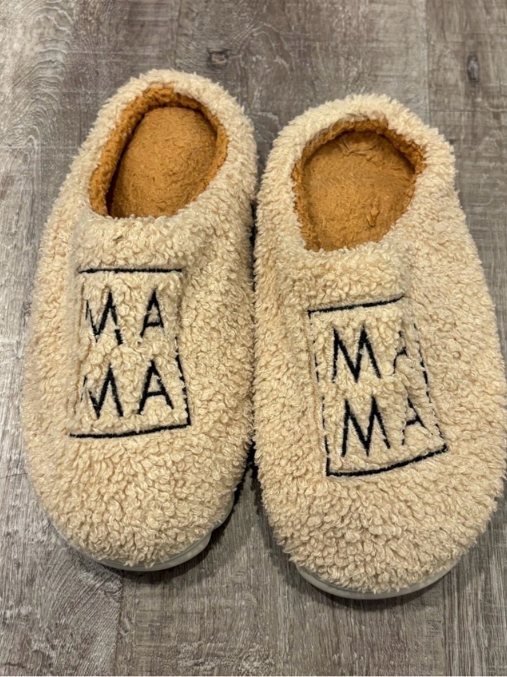Cozy Mama Sherpa Slippers for Women - Cream